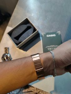 Unisex Vintage Casio B650WC rose gold watch