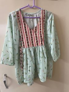 Mint Green Angharkha Top