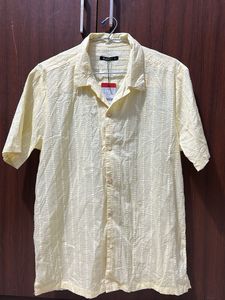 ZUDIO YELLOW HALF SLEEVE SHIRT