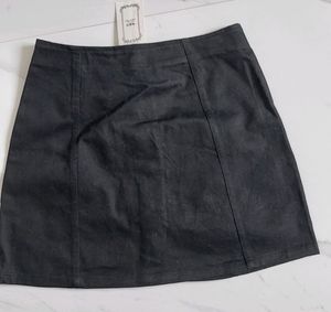 Black Button Skirt