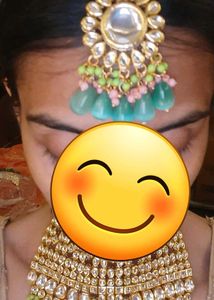 Heavy Sea Green Kundan Bridal Set
