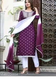 Elegant Purple Kurta Set