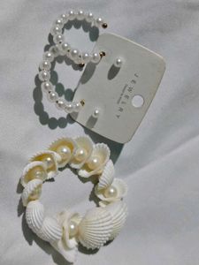 Pearl Hoop Earrings Combo 🦪
