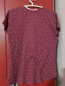 Mommyhood Maroon Tee and Pant