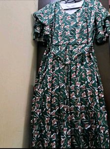 Floral Green Dress