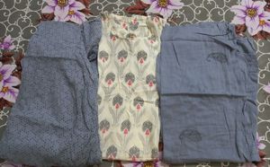 Pure Cotton 3 Pc.Suit