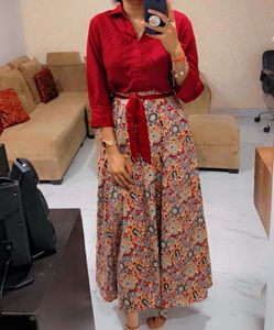 Red Floral maxi dress