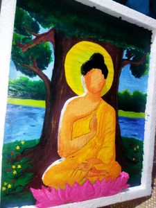 BUDDHA UNDER TREE ART 🧡