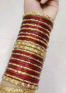 Red & Gold Bangle Set