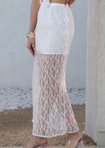 Shein Party Maxi Length Lace  SheerStraight Skirt