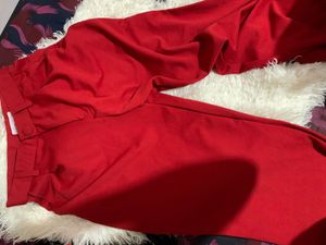 Red Crop Blazer and Pant Co-ord Set