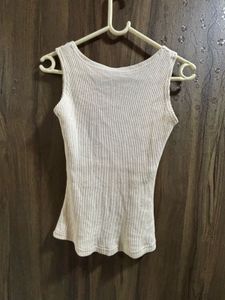 Ribbed Tank Top - Cream