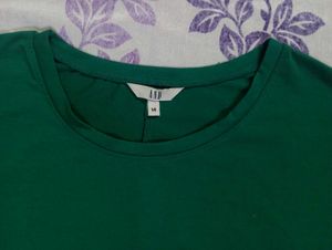 AND Cusual Regular Sleeves Solid Green Tunic