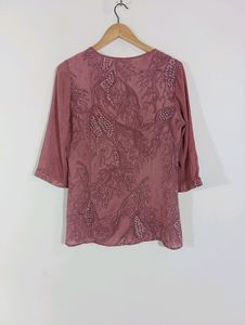 Mauve Printed Casual Top (Women)