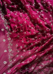 handwork saree with unstitched Blouse