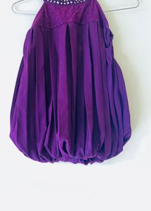 Purple Pleated Dress