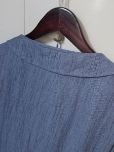 Blue Ruffle Detail Jacket