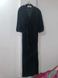 Black Velvet Maxi Dress