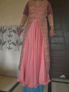 Peach Anarkali Dress