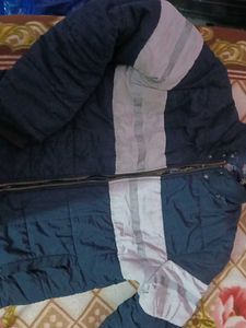 Stylish Navy &amp; Gray Padded Jacket