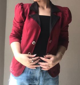 Formal Blazer With Puff Sleeves ❤️
