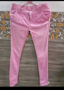 Set Of Black T-shirt &amp; Pink Skinny Fit Pant