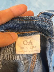 Denim Baby Dungaree (9-12 Months)