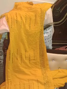 Yellow Embellished Kurti Set