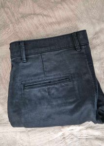 Crimson Club Black Straight-Fit Trousers Size 32