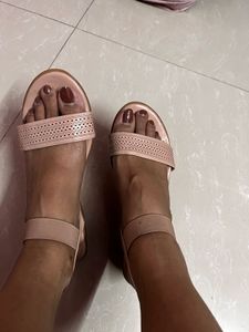 Bata Pink Wedge Heels