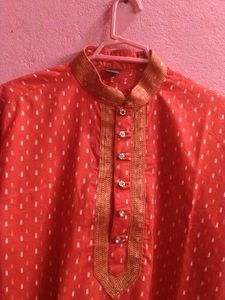 Red Printed Kurta