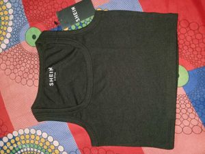 Black Ribbed Tank Top