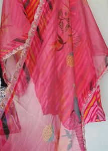 ORGANZA STITCHED KURTHI WITH DUPATTA BEAUTIFUL 😍