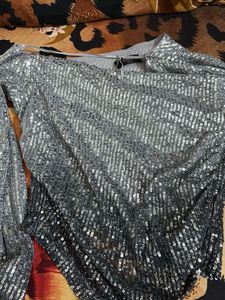 Sparkly Silver Top