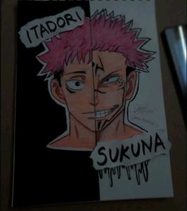 Sukuna And Itadori Artwork (With Frame)