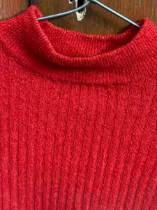 Red Knit Top