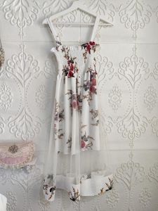 Floral Dress with Mesh Details