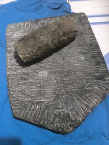 mortar and pestle made of rock