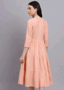 Peach Tiered Dress