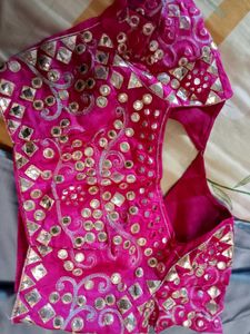 Elegant Grey Silk Saree with Pink Blouse