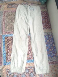 Beige Casual Pants