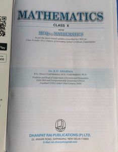 RD SHARMA Mathematics Class 10th With mcqs Book