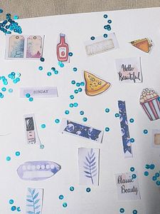 Girls Glue Stickers❤❤   12 Big Stickers, 14 Medium Stickers, 31 Small Stickers,