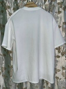 Viva White Ribbed Graphic Tee