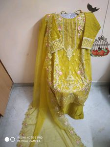 Elegant Embroidered Pakistani Suit