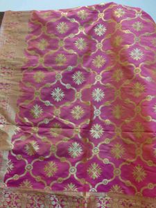 Silk Dupatta Yellow And Pink Combo