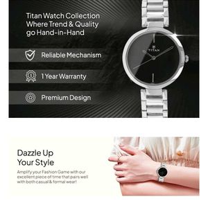 Titan Silver-Tone Watch