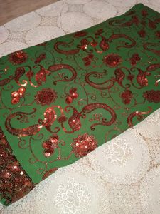 Green Sequence Saree
