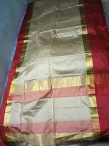 Brand New CottonSilk Saree with Golden LaceBorder