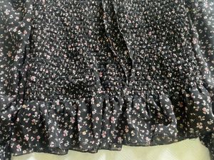 Floral Smocked Crop Top